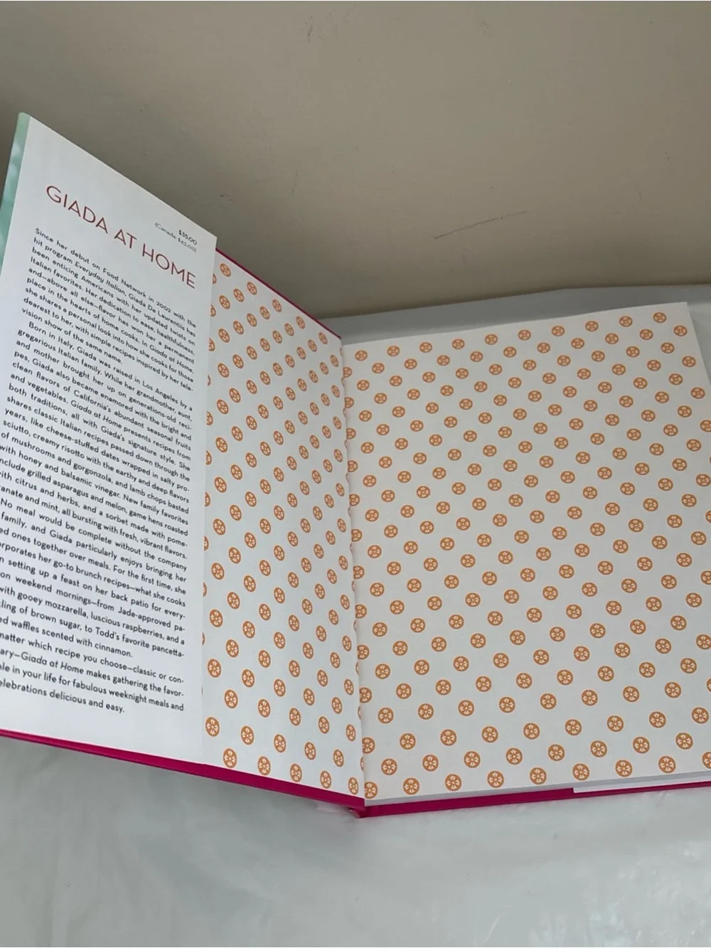 1st Edition Giada De Laurentiis Autographed Book At-Home Original Dust Jacket HC